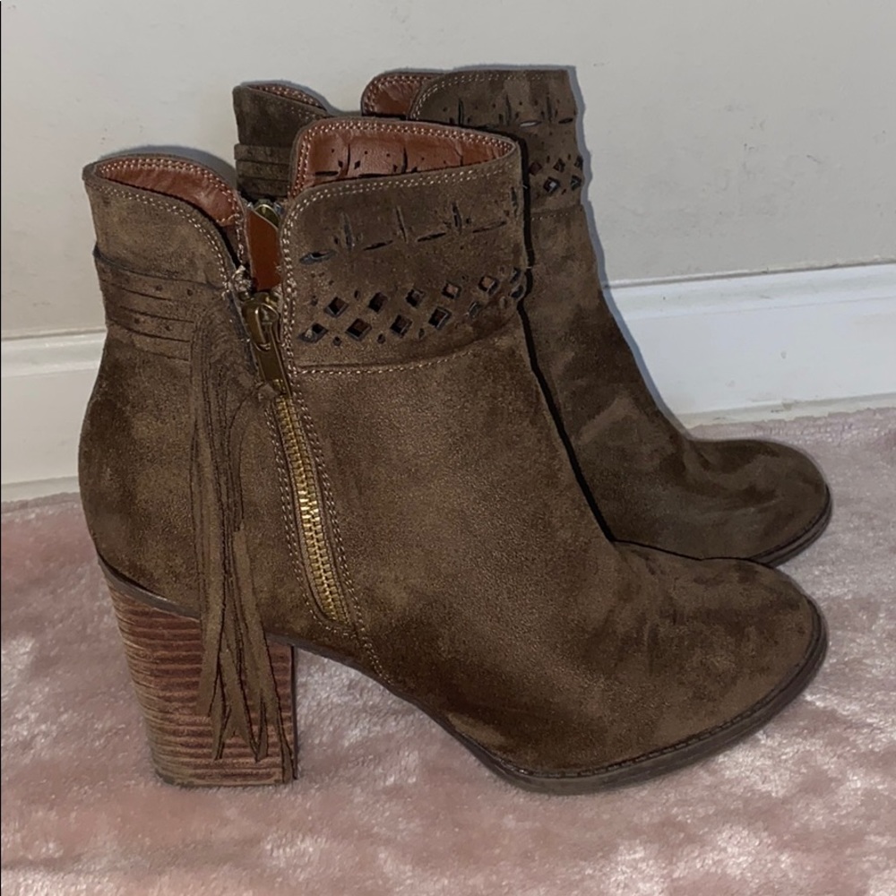Heeled Brown Booties